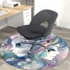 1 Stück Anime-Design Runder Teppich Bürostuhlmatte, Rutschfester Teppich für Heimdekoration, Wohnzimmer, Schlafzimmer, Spielzimmer, Festivalgeschenk