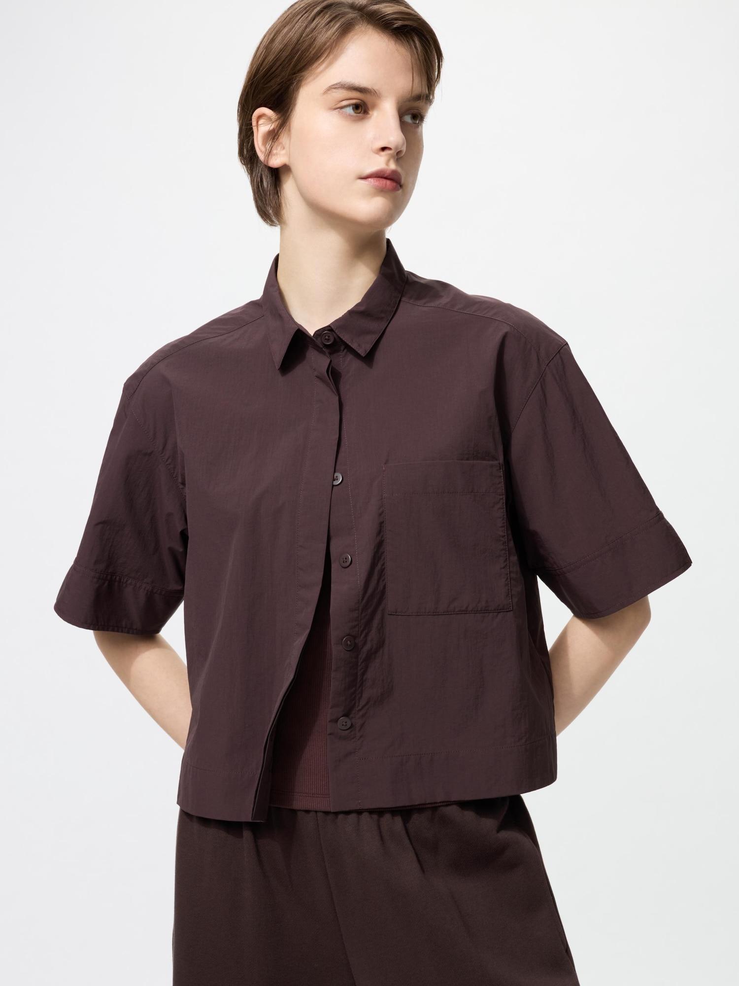 

Uniqlo Нейлоновая рубашка бокси с коротким рукавом Часть 5