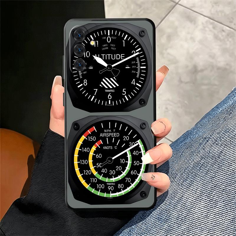Aircraft Instrument Cockpit Radar Soft Phone Case for Samsung A17 A37 A57 A16 A26 A36 A56 A15 A25 A35 A55 A14 A24 A34 A54 A13 A2