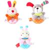 Cute Cartoon Animal Hand Bell Round Hand Bell Baby Infant Grab Sound Plush Toy