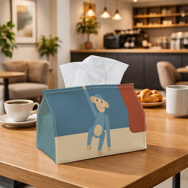 1pc Modern Abstract Minimal Tissue Box, Dog Simplified Color Block Perfect for Outdoor Gatherings, Daily Desktop Use, And Suitable for Bedrooms, Livin