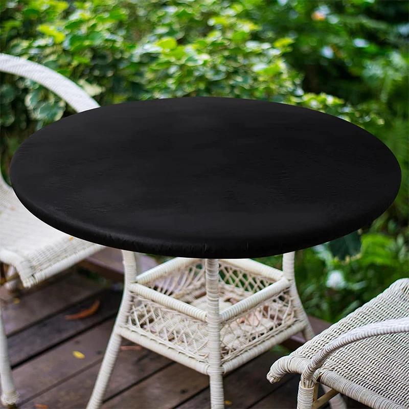 Elastic Round Fitted Tablecloth Waterproof Oil-Proof Wedding Party Table Cover Dust-Proof Oil-Proof and Skid-Proof Nordic Style