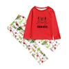 Print Cute Family Set Pajamas, Home Clothes, Family Set Long Sleeve Top Pants Set