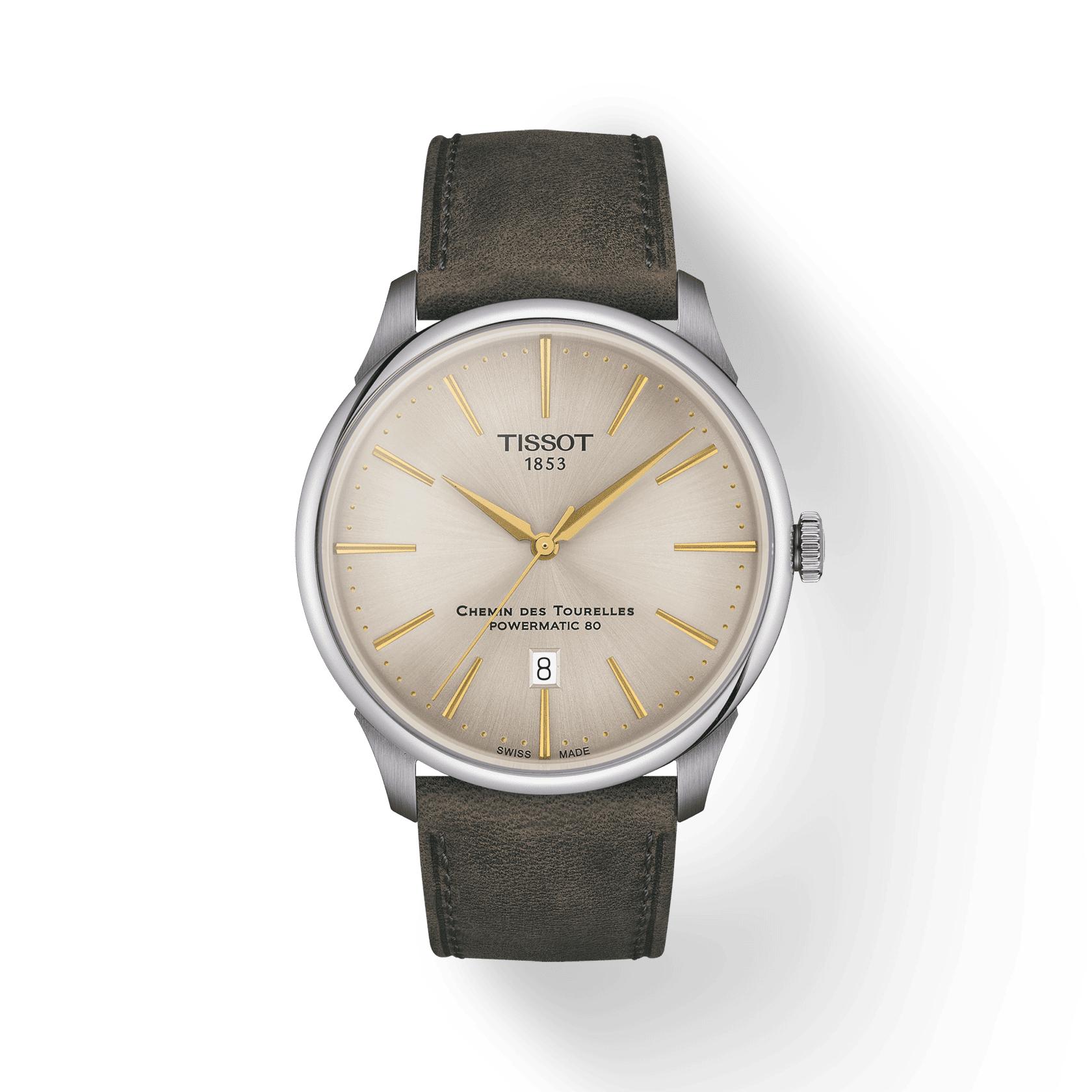 

Tissot Leather Strap ivory Dial Men s Fashion Watch T139.407.16.261.00 слонова кістка