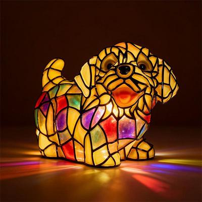 Magisches Nachtlicht mit Dackelwelpenmotiv – USB-aufladbar