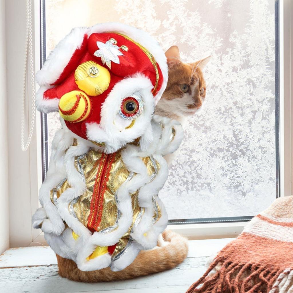 Clothes, Winter Warm Cotton Coat For Teddy, Bichon , Pomeranian, And Other Small To Medium-sized Dogs And Cats, New Year Festive Dragon Robe Design.