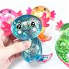 Γκλίτερ Μαλτόζη Αξολότλ Squishy Παιχνίδι Πίεσης Χαριτωμένο Διασκεδαστικό Ανακούφιση Άγχους Σαλαμάνδρα Αργής Ανάκαμψης Μπαλές Στρες Fidgets Παιχνίδια