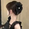 1PC Flower Tassel Grab Clip Female High Sense, Temperament Versatile Hairpin Back Head Shark Clip Headdress