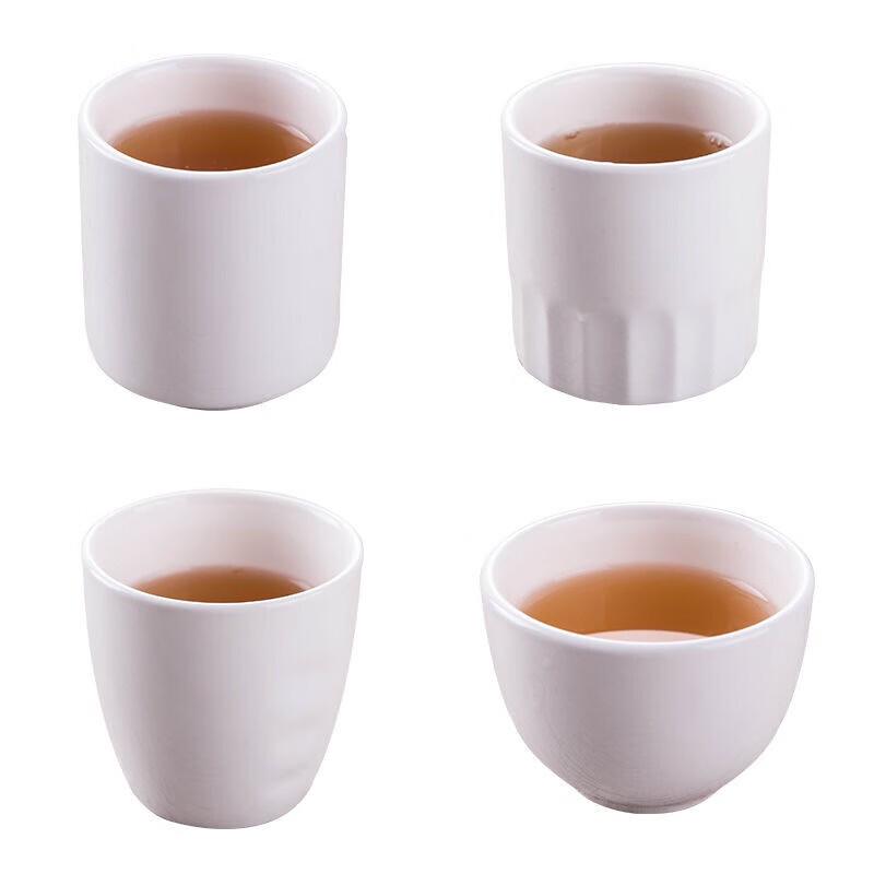 GOWKE Half-Textured White Ceramic Cup