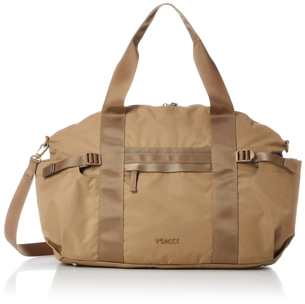 Recycled Nylon Casual Tape Boston Bag Beige [Isaac] Y01-04-03