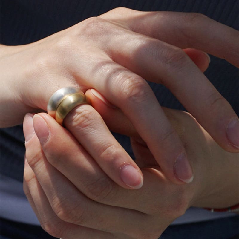 OURPIERRE POV RING MATT SILVER