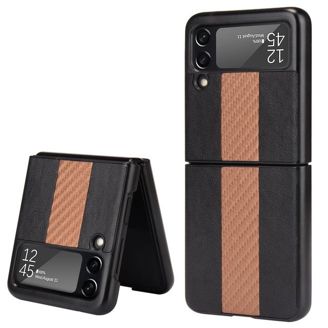 

Модный чехол для Samsung Galaxy Z Flip 3, антидетонационный роскошный кожаный чехол для Flip3
