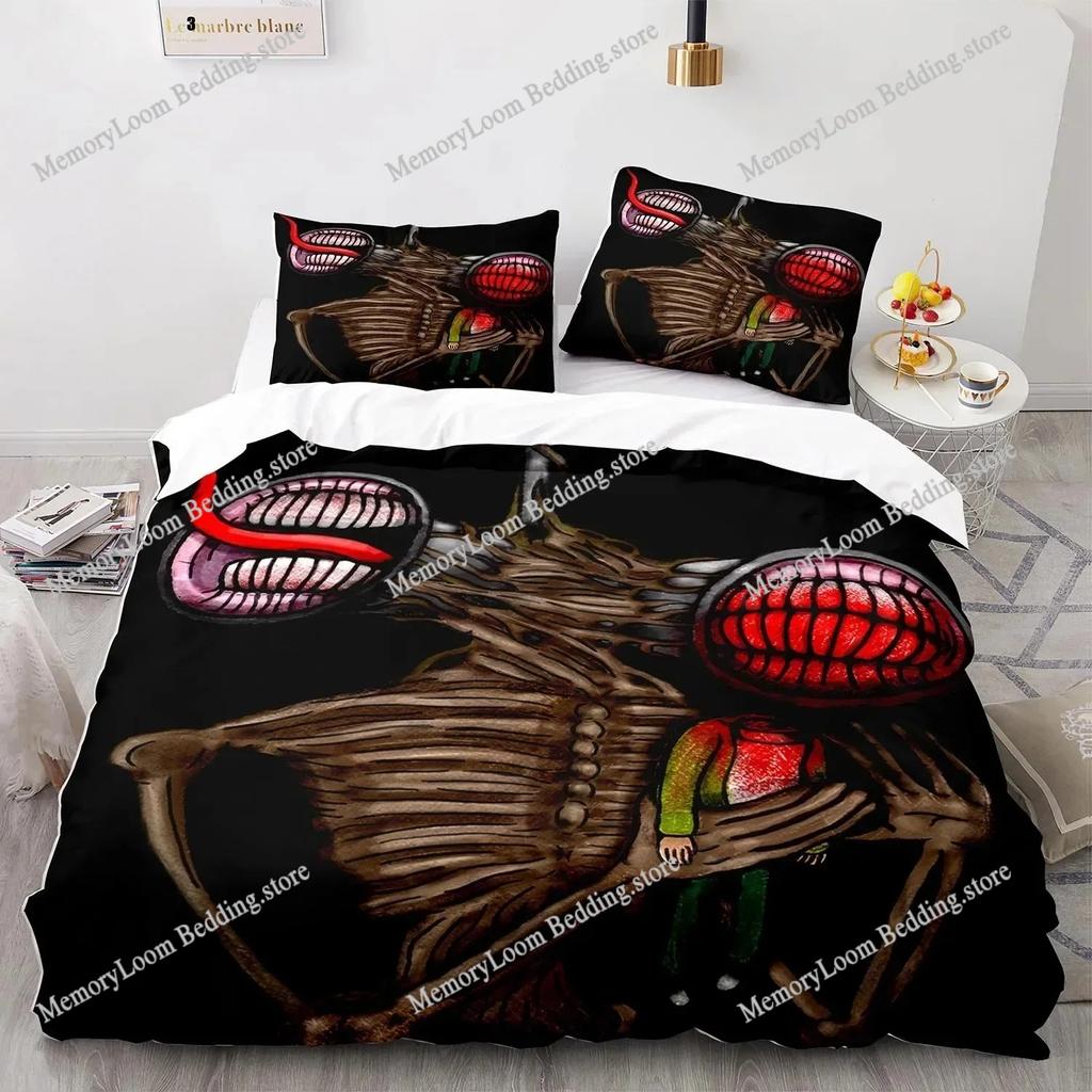 Set Biancheria da Letto Stampa 3D Siren Head Singolo Gemello Matrimoniale Queen King Size Set Letto per Camera da Letto Adulti Bambini Copripiumino