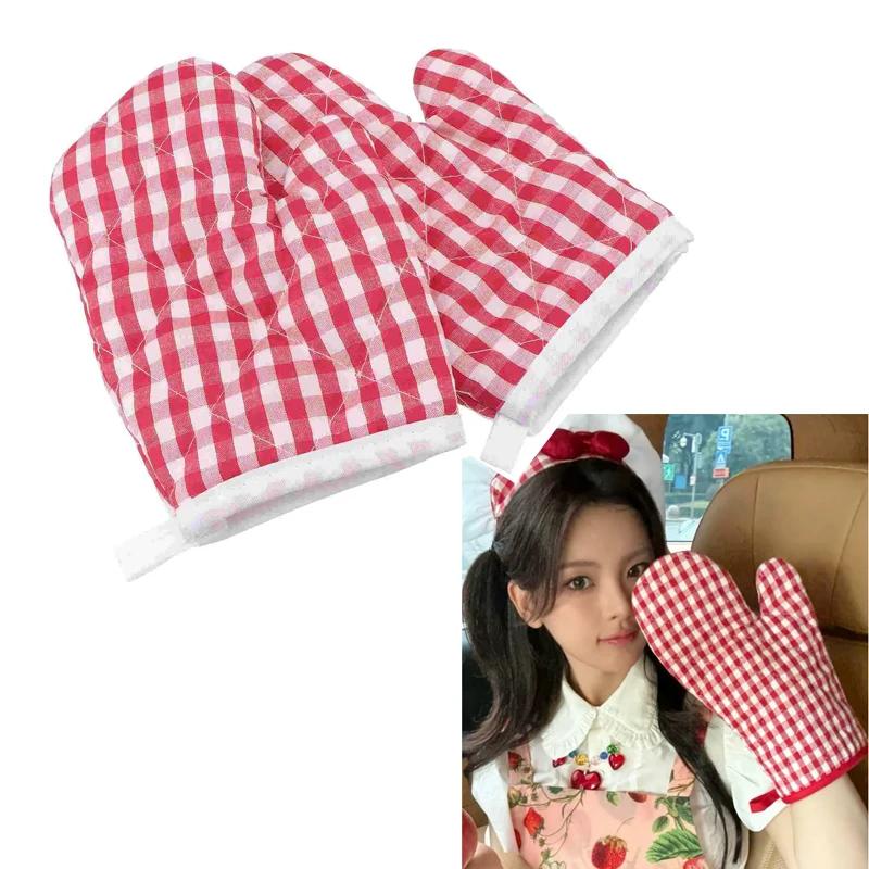 Heat Insulation Anti Scald Oven Gloves Mitts For Baking And Bbq Perfect Gift For Children Who Like To Bake 2Pcs Kids