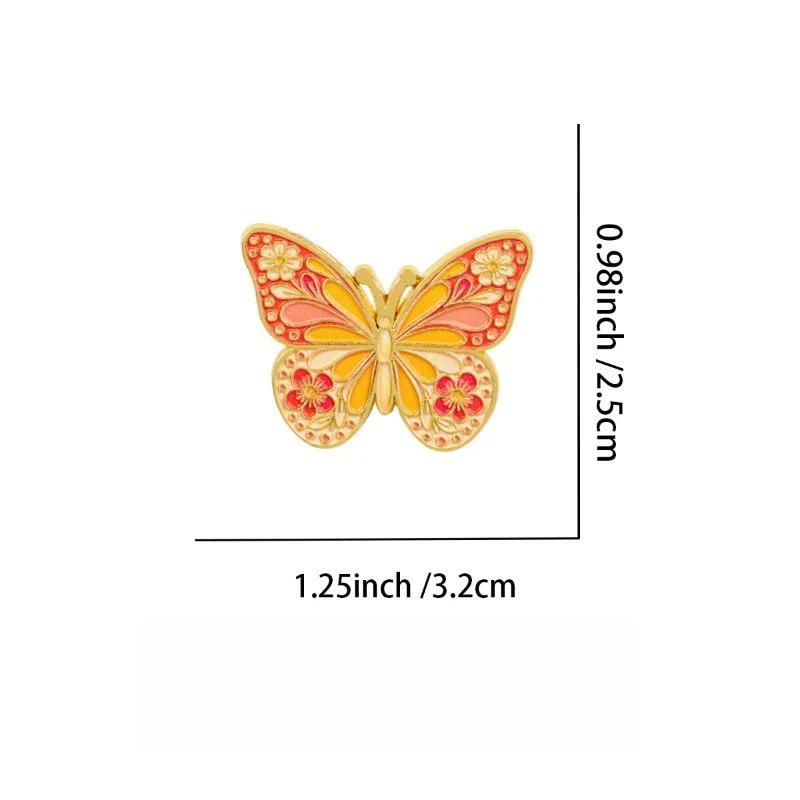 1/5Pcs Moon Star Pattern Brooch Vintage Floral Butterfly Enamel Pin Set For Coat Collar Lapel Pins Metal Badges Jewelry Gift