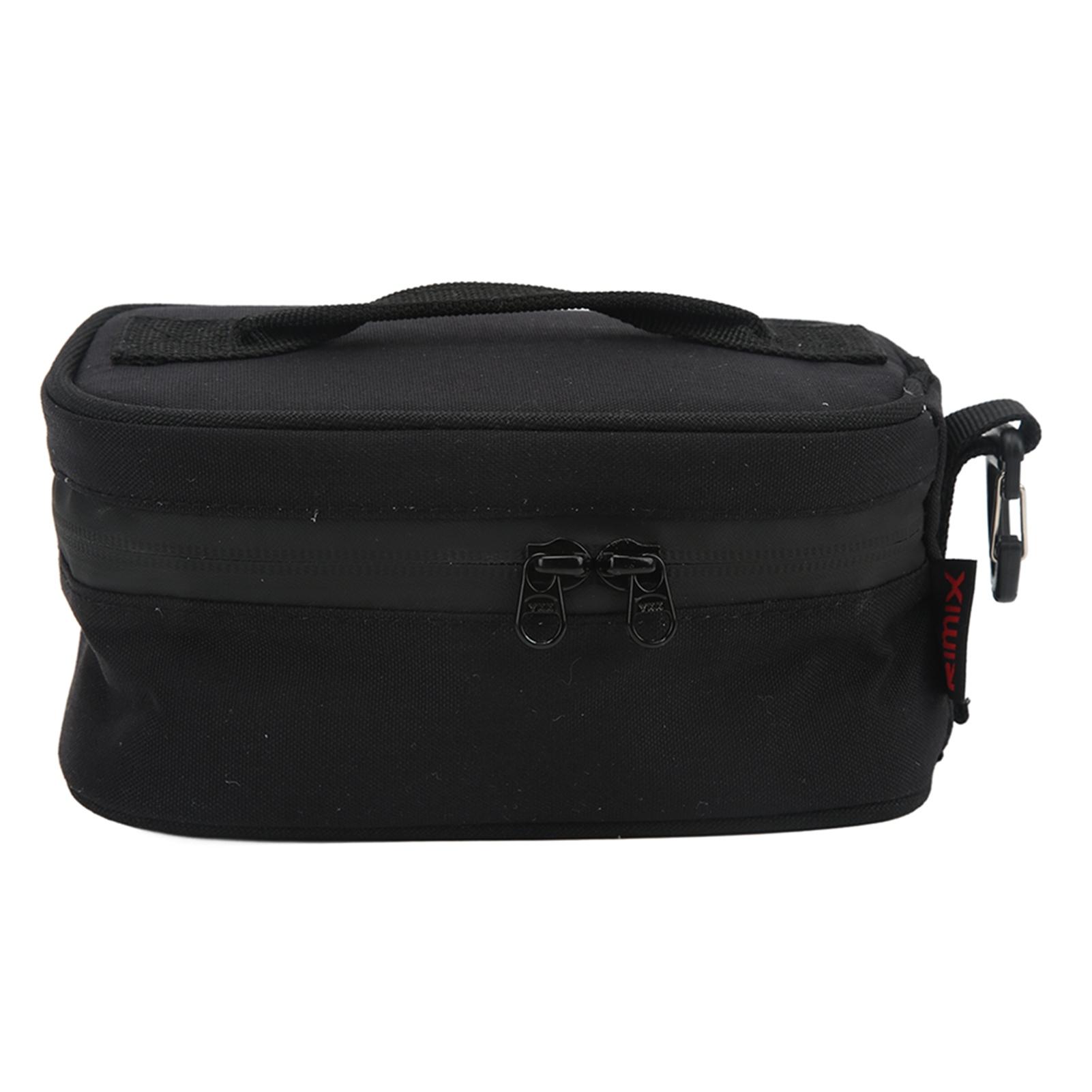 Igeteck Black Insulated Lunch Bag Built In Insulation Layer Outdoor Picnic Bag Picnic Tote Bag For Camping Traveling