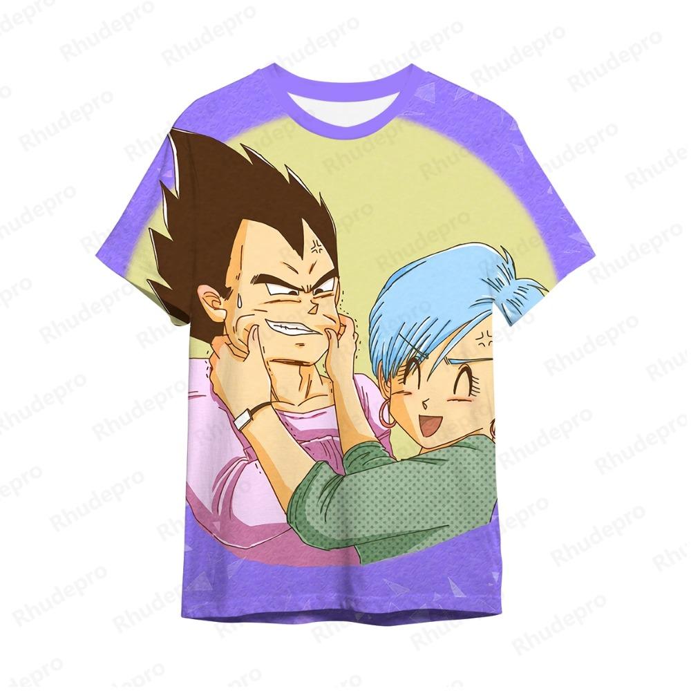 Herren 3D-gedruckt Cartoon Anime Dragon Ball Sommer Harajuku Goku Kleidung Super Saiya Kurzarm