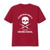 Stuntman Mikes Professional Driving School T Shirt Skull Lightning Design Death Proof Quentin Tarantino Movie Film vintage