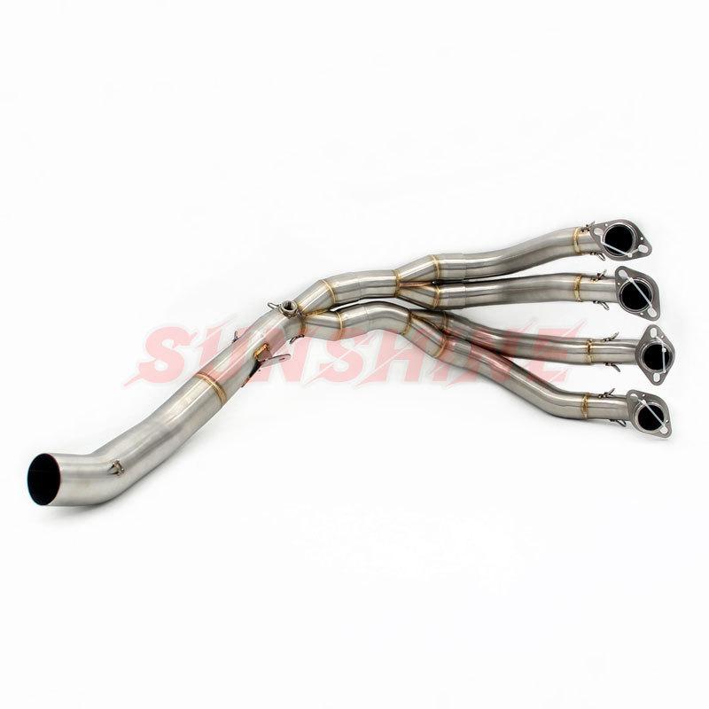 Exhaust Motorcycle Slip on Motorcross Front Pipe Full Systems Stainless Steel Connect Tube Link For GSXR1000 2017-2023