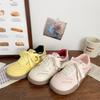 2025 new student summer muffin bottom fashion European station breathable little white shoes women's versatile mesh thin board shoes