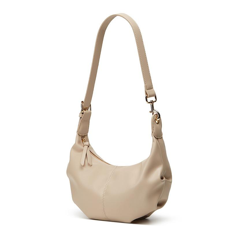 Soft leather texture croissant women's retro trend fashion one shoulder underarm cloud bag casual versatile messenger dumpling bag