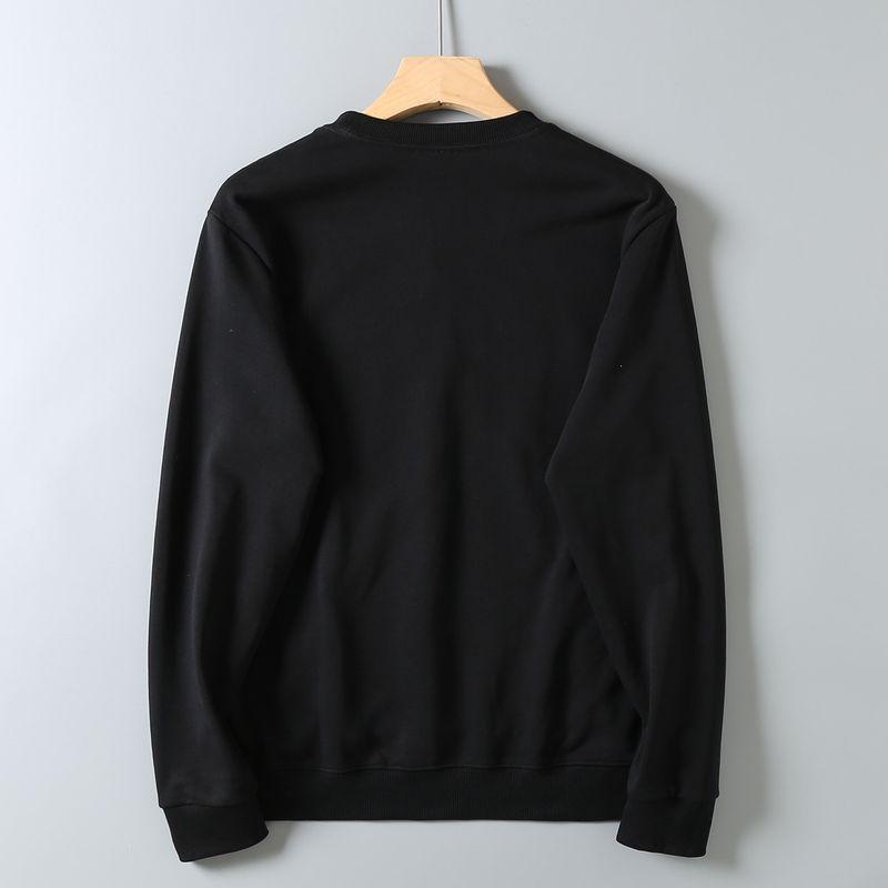 American Retro Patch Letter Embroidery Terry Cotton Crewneck Sweatshirt Autumn Men's Casual Versatile Pullover Top Jacket