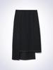 House 072C Crease Wrap Skirt Black