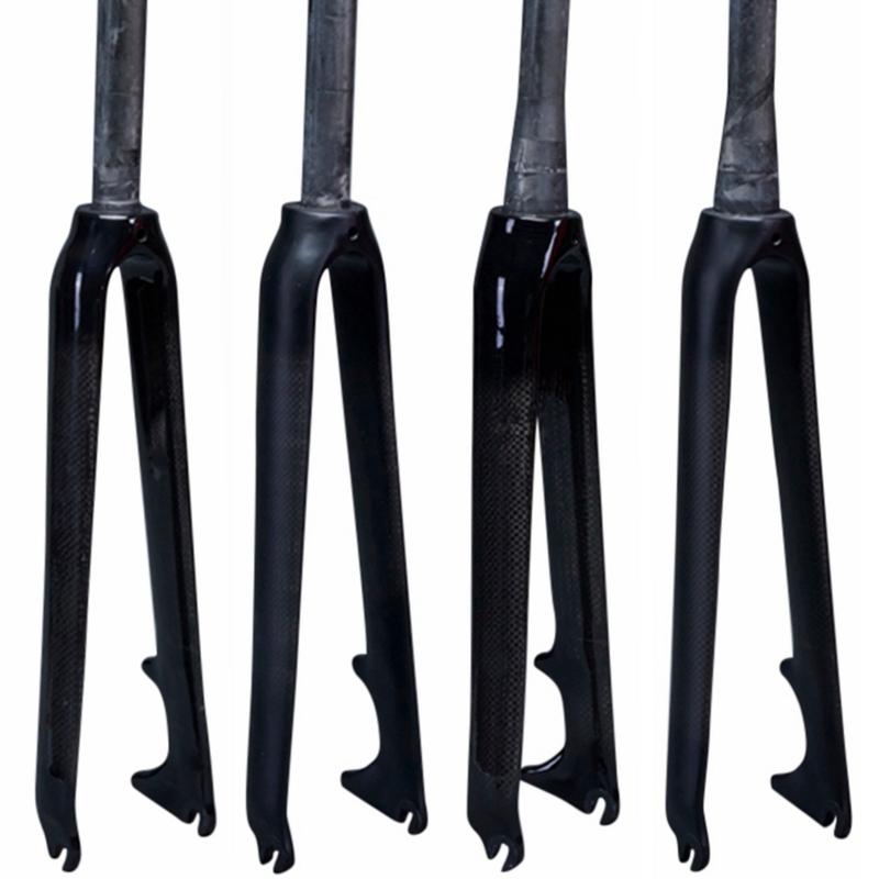Full Carbon Fiber Bike Road Fork Bicycle Parts Hard Fork 700C Disc Brake Tapered / Straight Super light 400g +/_ 20g