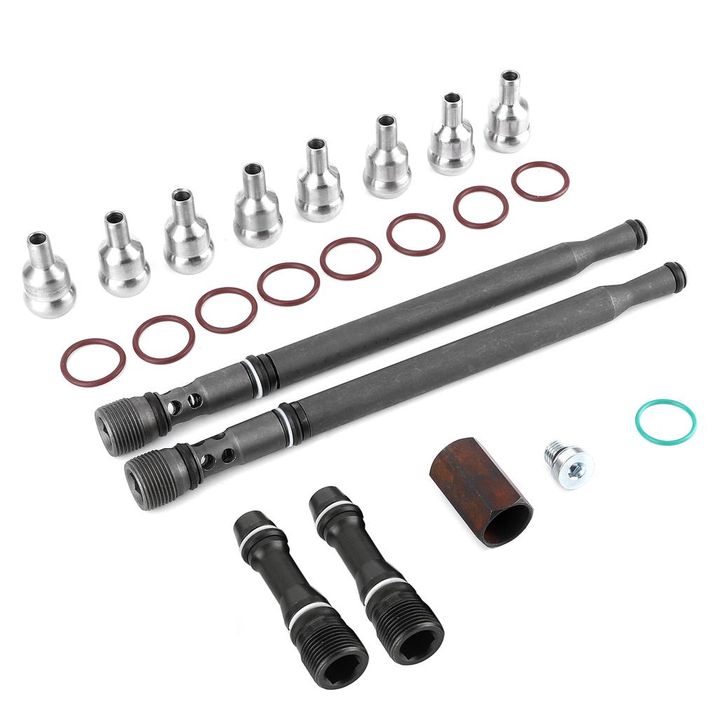 Zestaw naprawczy szyny olejowej wysokiego ciśnienia Zaktualizowane rurki pionowe Korki zaślepiające W302908 Pasuje do Ford E350 450 6.0L