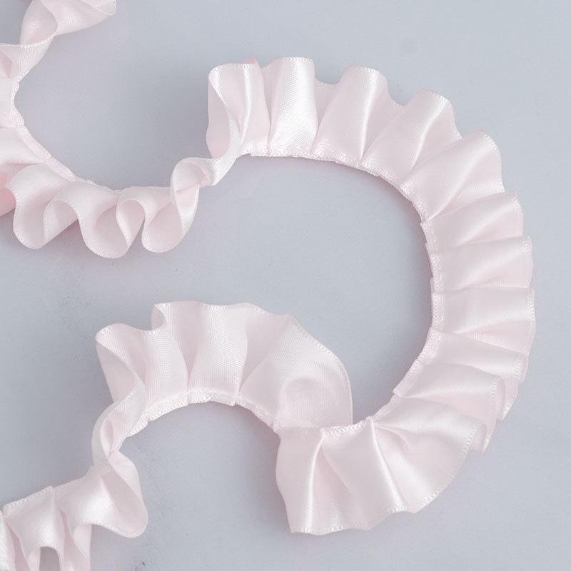 Crafting Materials Elegant Multifunction 2.5cm Single Polyester Ruffled Lace Clothing Skirt Doll DIY Craft Hat Jewelry Accessories Home Decoration