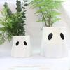 Halloween Ghost Planter Ghost Figurine Flower Pot Decor Cute Ghost Design Outdoor Decoration For Courtyard Porch Balcony Living