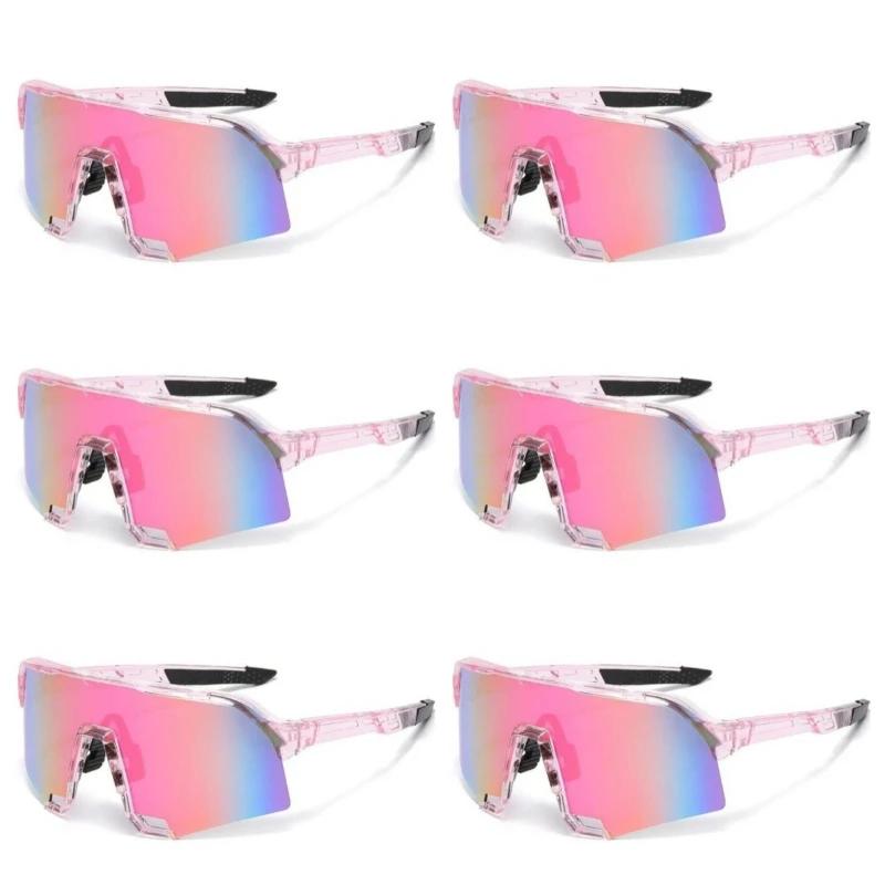 

6PCS The Trend of Korean Square Large-face Sunglasses Men s Cycling Sunglasses and Women s Outdoor Sports Cycling Glasses
