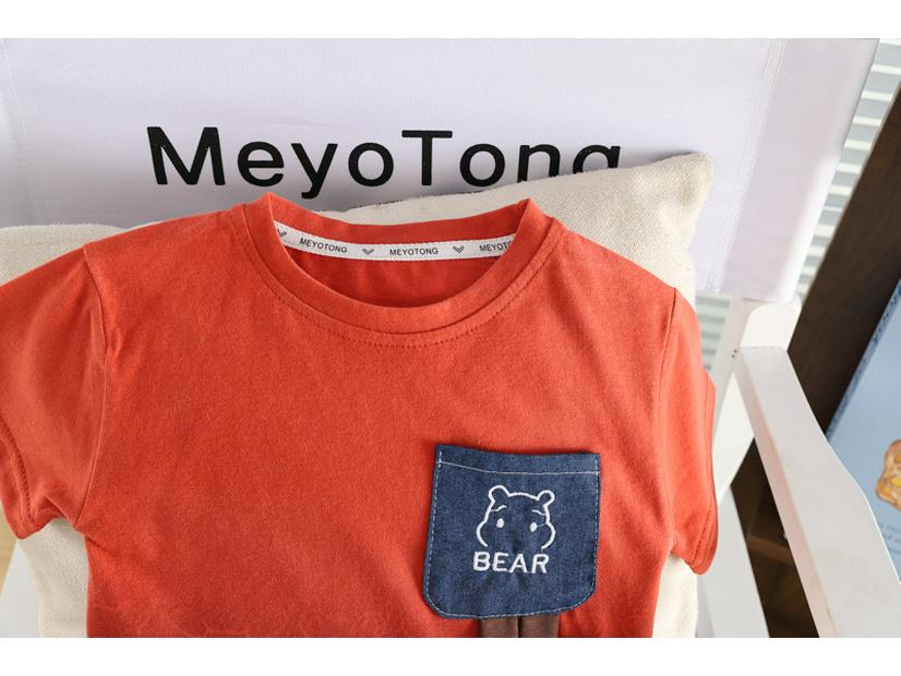 Boys' Summer Denim Shorts & T-Shirt Set - Kids' Casual Crew Neck Two-Piece Outfit