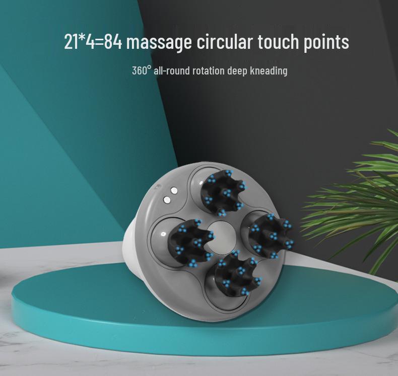 Wireless Smart EMS Electric Head Massager with Microcurrent & Red Light Therapy