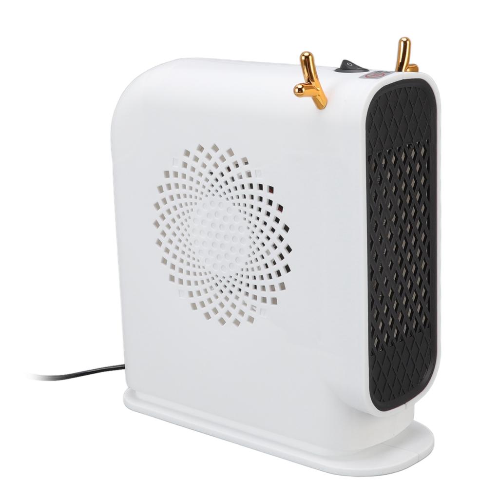 500W Air Warmer ABS Instant Heat 360 Degree Air Diversion Double Power Off Protection Space Heater