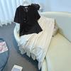New Summer Style of Plus-size Women's New Chinese-style Top and Irregular Skirt Set