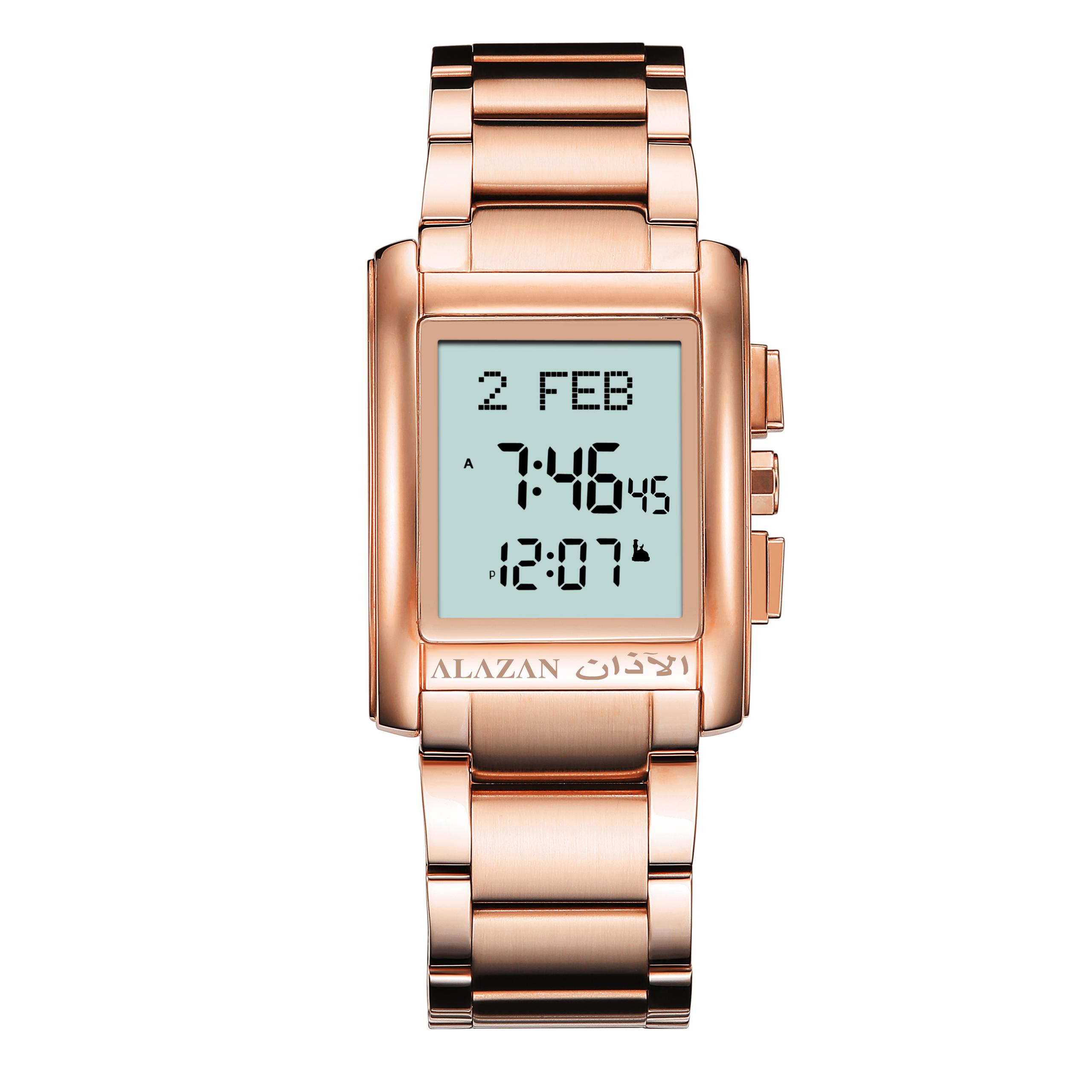 2016 New Style Wholes Islamic Religious Reminders Watch Stainless Steel Azan Prayer Watch for Man Azan Sports Watch