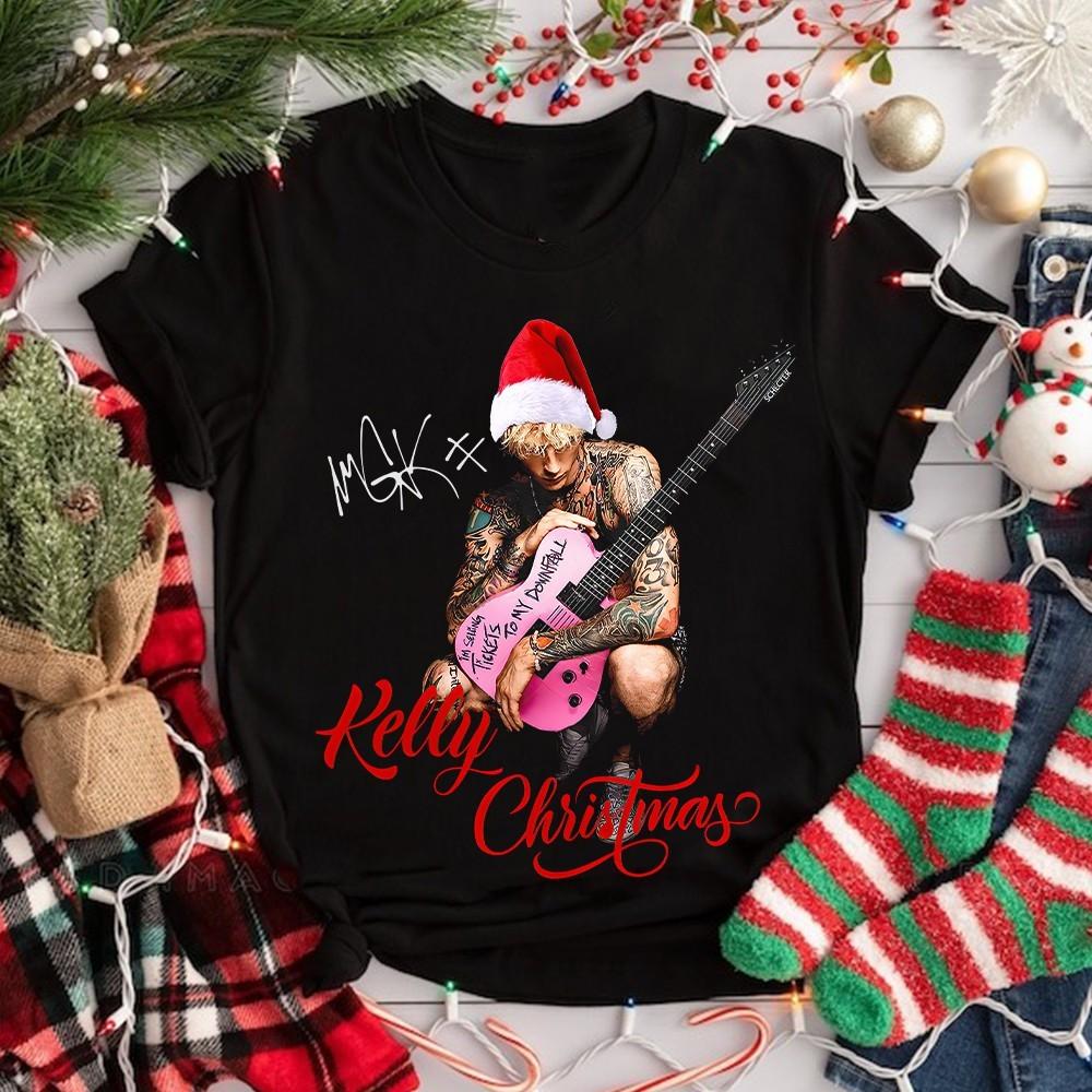 Merry Christmas Machine Gun Kelly Short Sleeve Men S-5XL 24D664 Unisex T-Shirt S