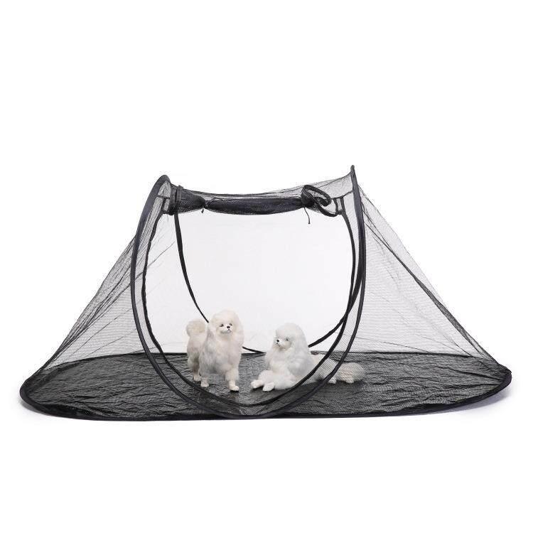Pop Up Foldable Pet Mesh Tent, Portable Breathable Anti-Mosquito Playpen for Cats & Small Dogs