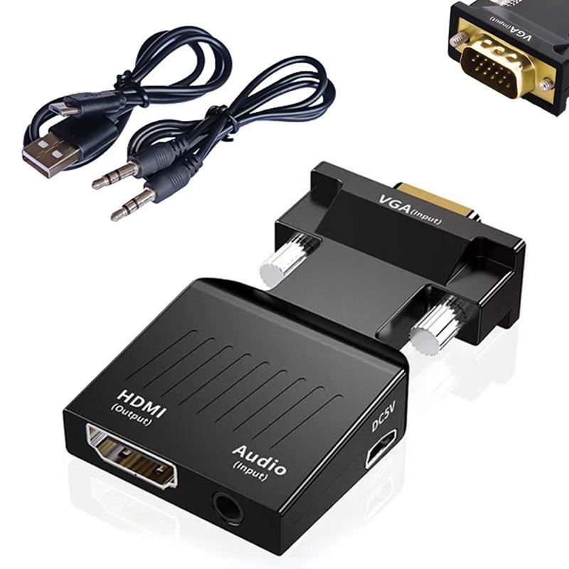 VGA to HDMI Adapter Converter Cable for Monitor/TV Display