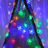 3 Meter Length Christmas Curtain String Lights Battery Version Snowflake Tree Fairy String Lights Romantic LED Curtain Lights