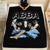 1 pièce Couverture en Flanelle Imprimée ABBA The Movie, Haute Qualité Toutes Saisons, Décoration de Maison, Chaleur et Confort, Parfait pour les Cadeaux de Noël