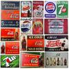 Vintage Cola 7-UP Drink Poster Metal Tin Signs Plaque Drinks Retro Art Posters for Kitchen Bar Pub Club Home Workshop Wall De