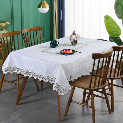 Simple and Light Luxury Tablecloth Lace Embroidered Tablecloth High-Grade Tea Table Cloth Wear-Resistant TV Cabinet Round Table Cloth