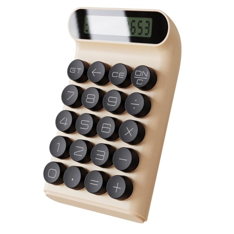 Komfortabler mechanischer Taschenrechner mit Tastatur, Tischrechner für die Finanzbuchhaltung, übersichtliches LCD-Display für Arbeit, Studium