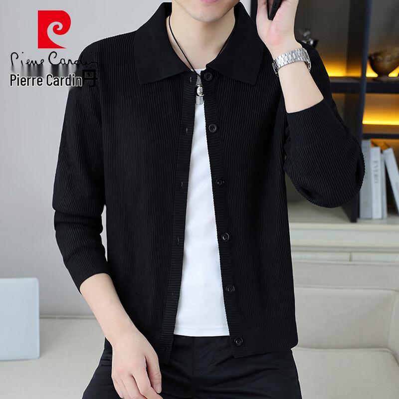 Pierre Cardin Men's Autumn/Winter Turn-down Collar Cardigan Sweater