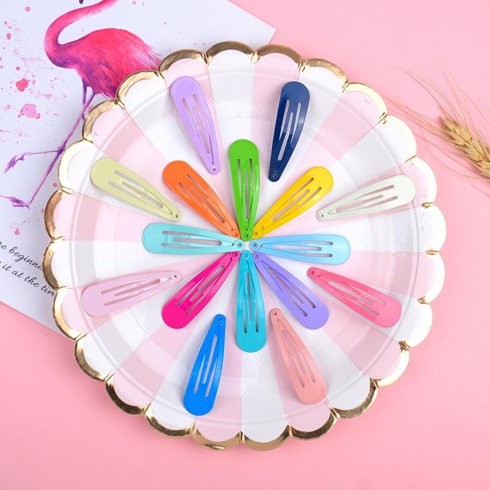 10Pcs Solid Colors BB Hairclips Girls Y2K Cute Small Barrettes Women Simple Metal Snap Clip Headdress Children Hair Accessories