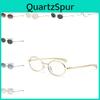 Classic Metal Oval Sun Glasses With Uv Protection For Outdoor Activities And Parties