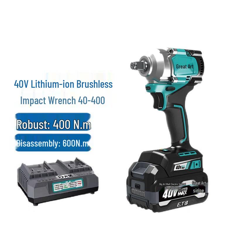 Daei 40V 400N·m Brushless Cordless Impact Wrench CN plug (adapter included)