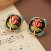 New 925 Silver Needle Earrings, Retro Court Stud Earrings, Flower Painted Enamel Earrings, Original Hanfu Cheongsam Accessories